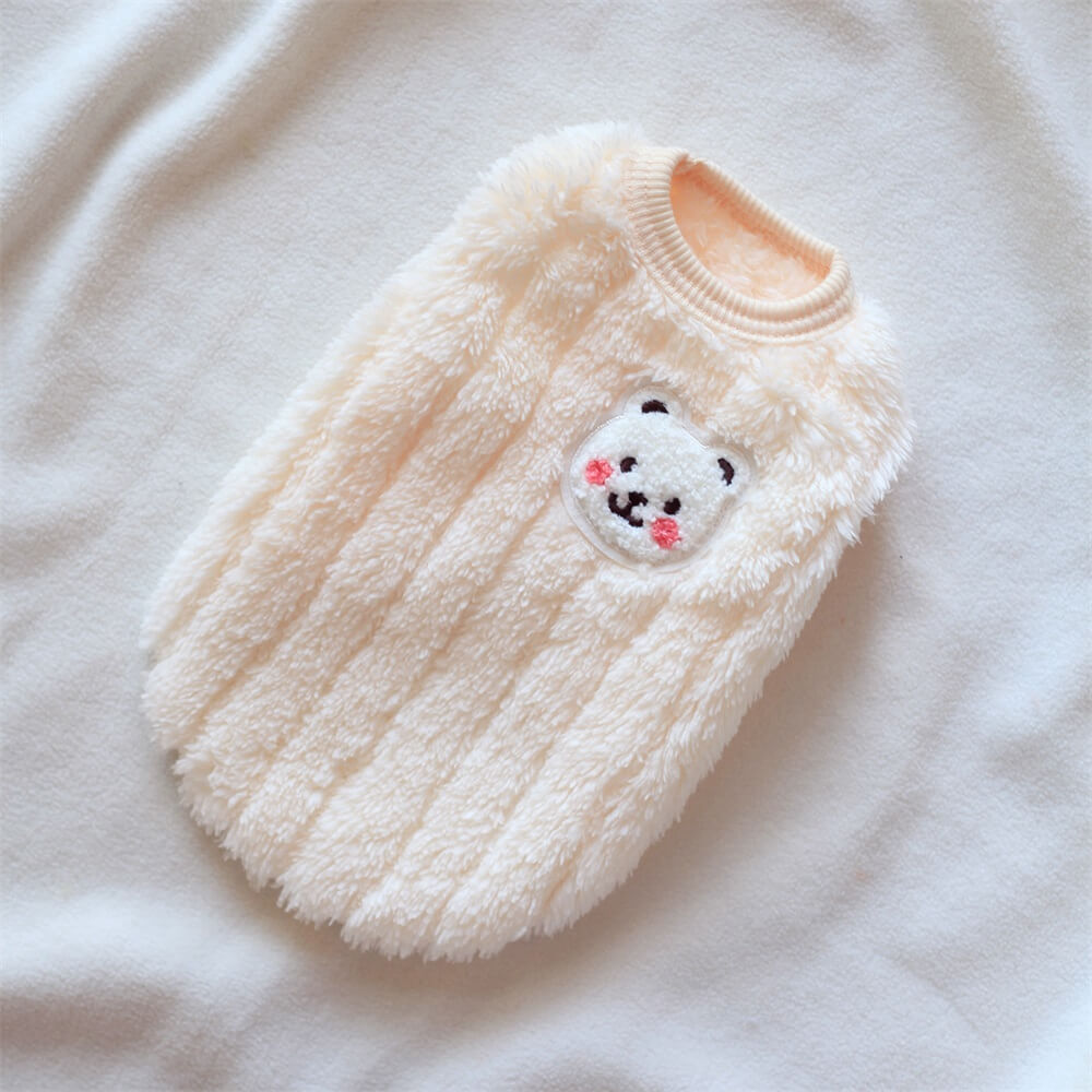 Adorabler Fuzzy Bear Hundepullover - Weich und Gemütlich für Winterkomfort