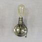 Frendorf | 1 Licht Wandlamp Industrieel Vintage Open Bulb Metalen Wandverlichting met Trekschakelaar in Zwart/Zilver voor Slaapkamer