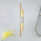 Frendorf | Marmor Rechteck Wandbeleuchtung Idee Post Modern LED Weiß/Grün Wandmontierte Lampe mit Schlanken Rohrdetails in Weiß/Warmlicht