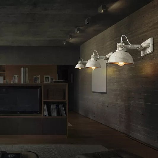 Frendorf | Verweerd Witte Koepel Wandlamp Boerderij Stijl Metaal 1 Licht Binnen Wandlamp Lichtarmatuur