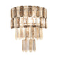 Frendorf | Gestapelde Smoke Gray Crystal Wandlamp Modernisme 2 Lampen Woonkamer Muurbevestigde Verlichtingsarmatuur