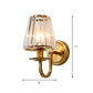 Frendorf | Moderne Kegel Wandlamp 1 Kop K9 Kristal Wandlamp in Goud met Gebogen Arm
