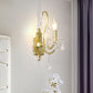 Frendorf | Rural Candle Wandlamp 1/2-Kop Kristal Wandverlichtingsarmatuur in Goud voor Woonkamer