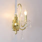 Frendorf | Rural Candle Wandlamp 1/2-Kop Kristal Wandverlichtingsarmatuur in Goud voor Woonkamer