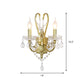 Frendorf | Rural Candle Wandlamp 1/2-Kop Kristal Wandverlichtingsarmatuur in Goud voor Woonkamer