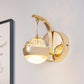 Frendorf | Seedy Crystal Ball Wandlamp Hedendaagse LED Slaapkamer Wandarmatuur in Goud/Chroom