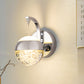 Frendorf | Seedy Crystal Ball Wandlamp Hedendaagse LED Slaapkamer Wandarmatuur in Goud/Chroom