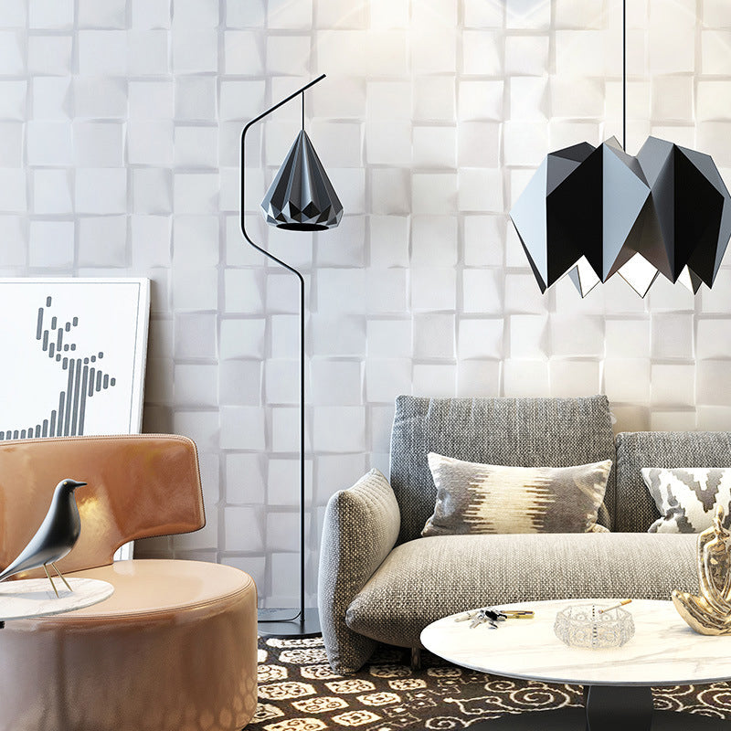 Frendorf | 3D Print Cube Non-Plak Wallpaper, 20,5-inch x 33-foot
