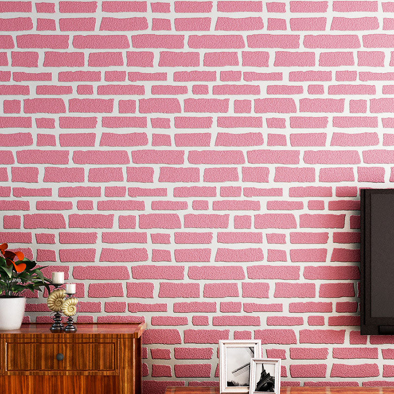 Horizontale Ziegel Dekorative Tapete Unpaste, Frisch Minimalistische Wanddekoration, 20,5" x 33'