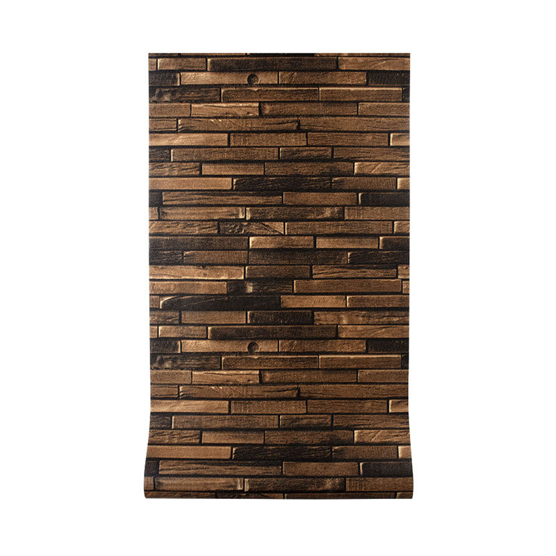 Horizontale Holztextur Vliestapete, 57,1 Quadratfuß. Dunkelbraun
