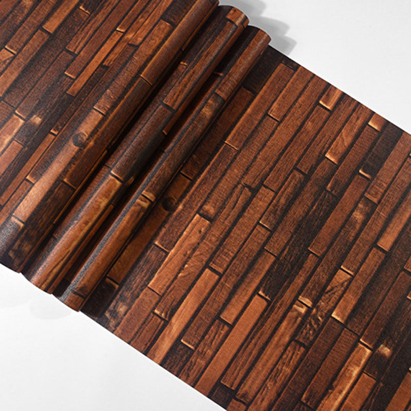 Horizontale Holztextur Vliestapete, 57,1 Quadratfuß. Dunkelbraun