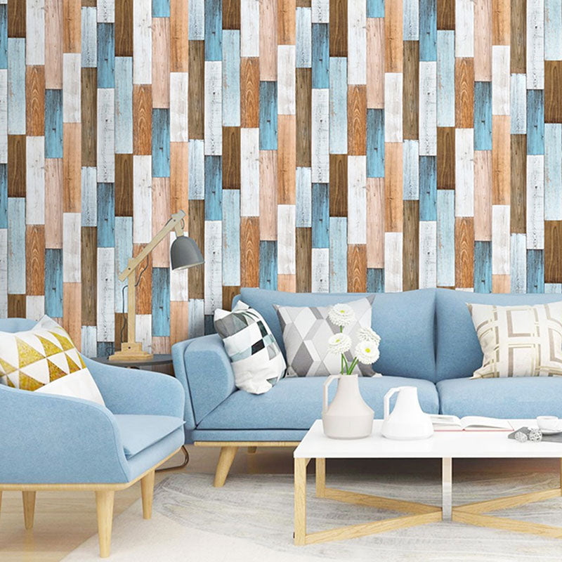 Holzstreifen-Tapete für Café und Bekleidungsgeschäft Selbstklebende moderne minimalistische Wanddekoration