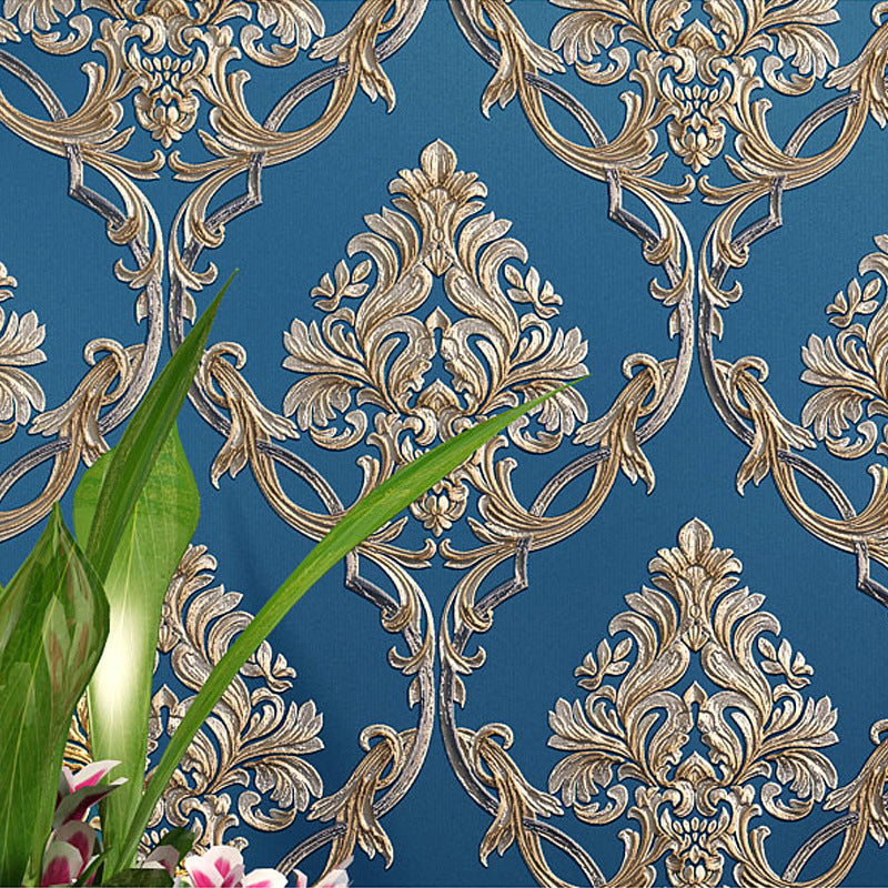 Frendorf | Nordic Nostalgic Damast Tapete Vlies 31' x 20,5" Ungeklebt