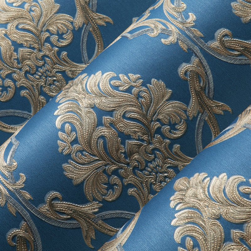 Frendorf | Nordic Nostalgic Damast Tapete Vlies 31' x 20,5" Ungeklebt