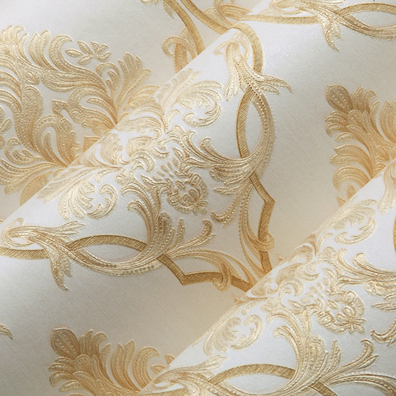 Frendorf | Nordic Nostalgic Damast Tapete Vlies 31' x 20,5" Ungeklebt