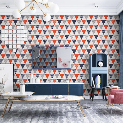 Putz zeitgenössische Dreieckstapete 20,5"W x 33'L unkaschierte Wanddekoration