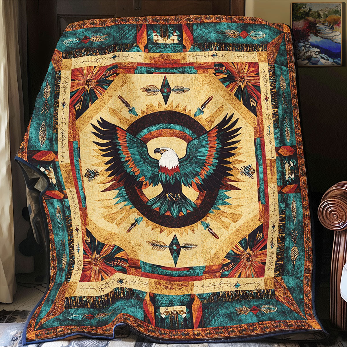 Herrlicher Adler Indianer Quilt