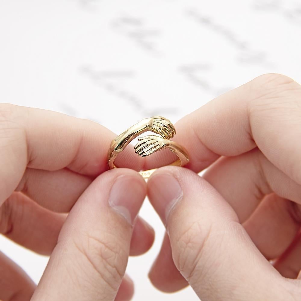 Frendorf | 2022 Neue Paar Umarmungsring Romantisches Geschenk - Für Freunde Mutter Schwester Freundin