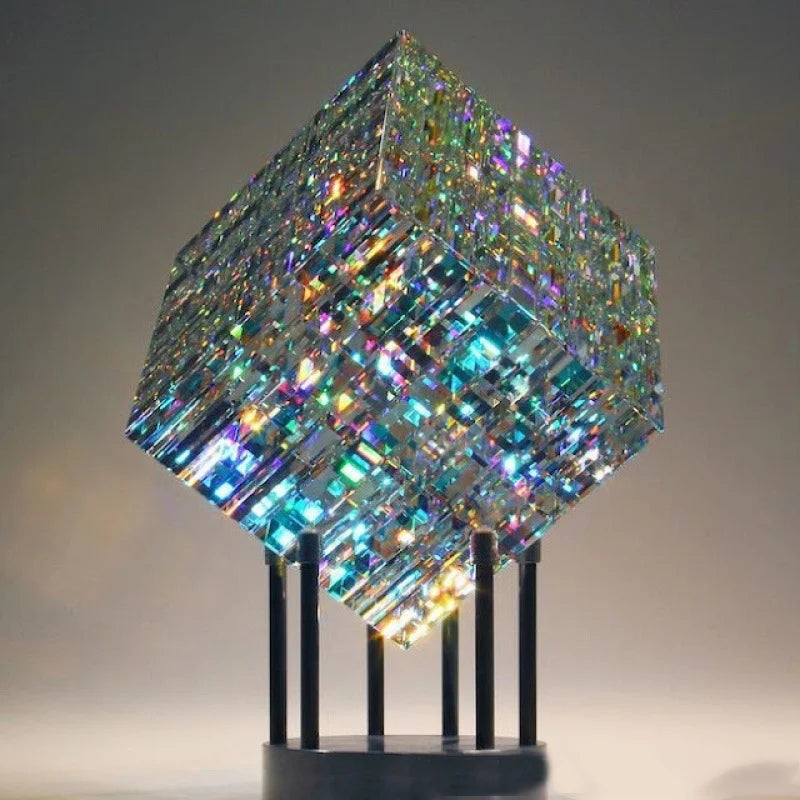 Kunstwerk - ChromaticCube - Regenbogen Lichtbrechung - Bezaubernd Modern Dekor