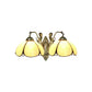 Frendorf | Blumenwandbeleuchtung Einrichtungsgegenstand Mediterranes Beige Glas 1/2-Licht Bronze Wandleuchte mit Meerjungfrau Arm für Badezimmer