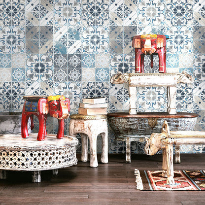 Frendorf | Etnisch Boho Tegel Zelfklevend Behang in Verse Kleur Waterdichting