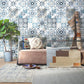 Frendorf | Etnisch Boho Tegel Zelfklevend Behang in Verse Kleur Waterdichting