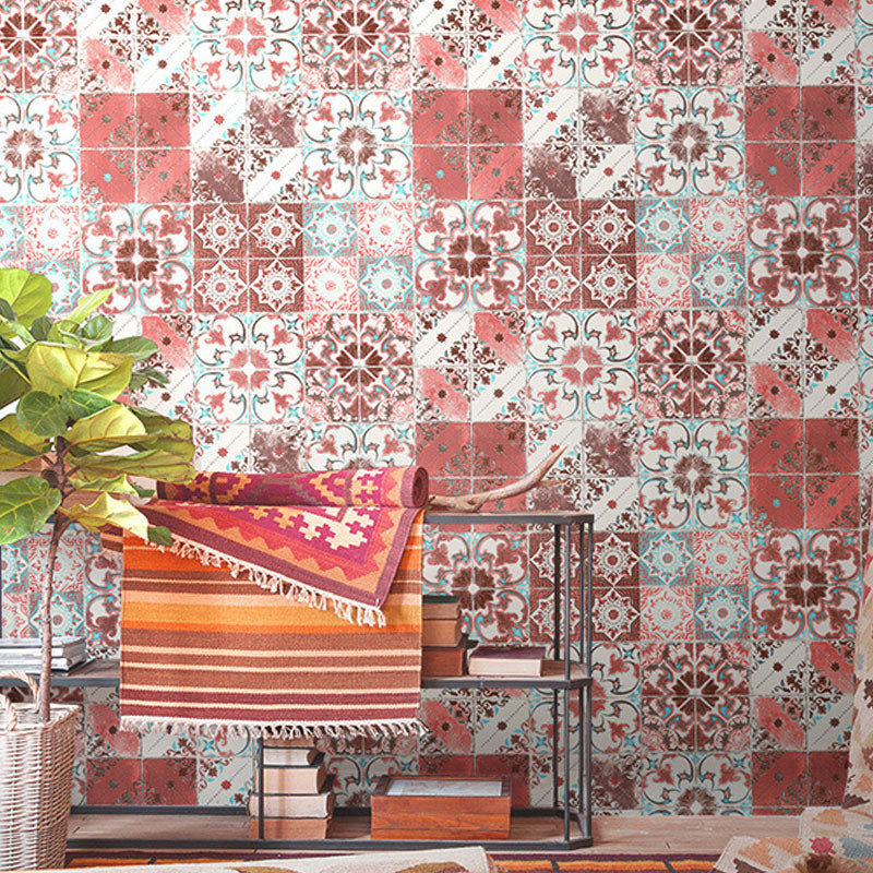 Frendorf | Etnisch Boho Tegel Zelfklevend Behang in Verse Kleur Waterdichting