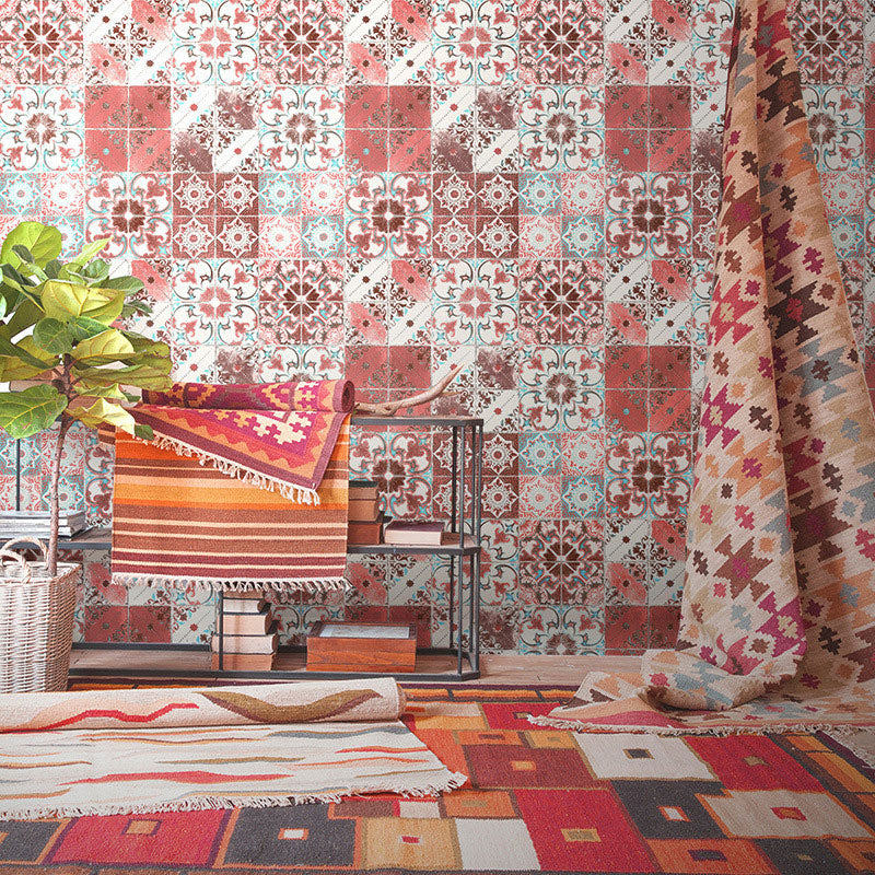 Frendorf | Etnisch Boho Tegel Zelfklevend Behang in Verse Kleur Waterdichting