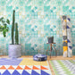 Frendorf | Etnisch Boho Tegel Zelfklevend Behang in Verse Kleur Waterdichting