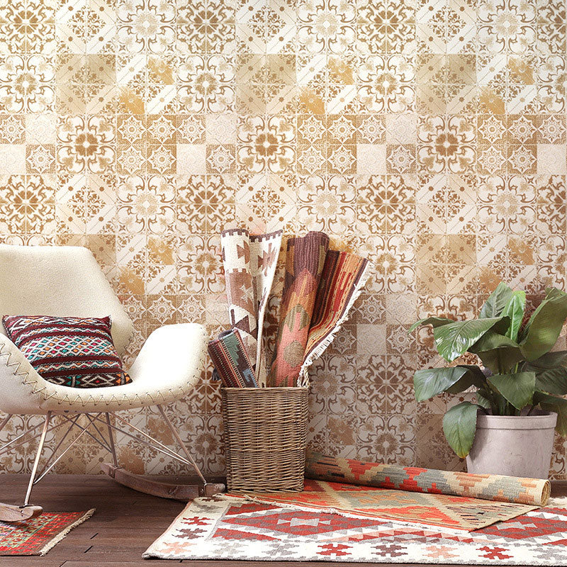 Frendorf | Etnisch Boho Tegel Zelfklevend Behang in Verse Kleur Waterdichting