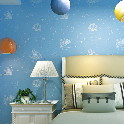 Frendorf | Moderne Flock Star Non-Pasted Tapete für das Kinderzimmer, 20.5"W x 33'L