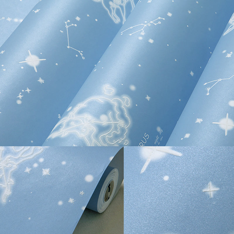 Frendorf | Moderne Flock Star Non-Pasted Tapete für das Kinderzimmer, 20.5"W x 33'L