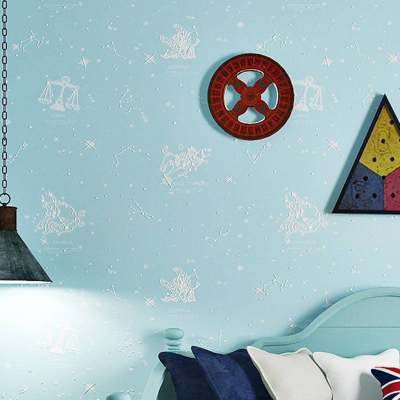 Frendorf | Moderne Flock Star Non-Pasted Tapete für das Kinderzimmer, 20.5"W x 33'L