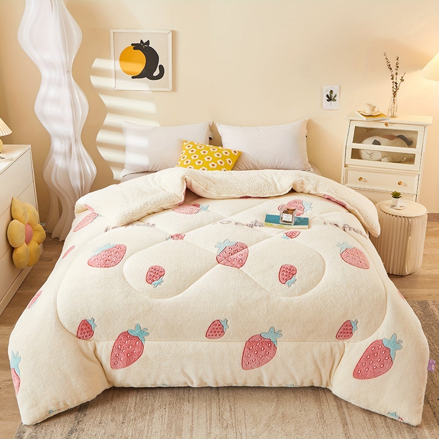 Frendorf | Bequiltiger floraler Flanellbettbezug für das Schlafzimmer