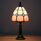 Schnittglas-Raster-Dom-Nachtbeleuchtung Tiffany-Stil 1 Licht Rot/Pink Nachttischlampe für das Bettseits