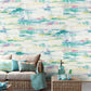 Frendorf | Pastel gekleurde aquarel non-paste behang voor de eetkamer, 33'L x 20.5"W