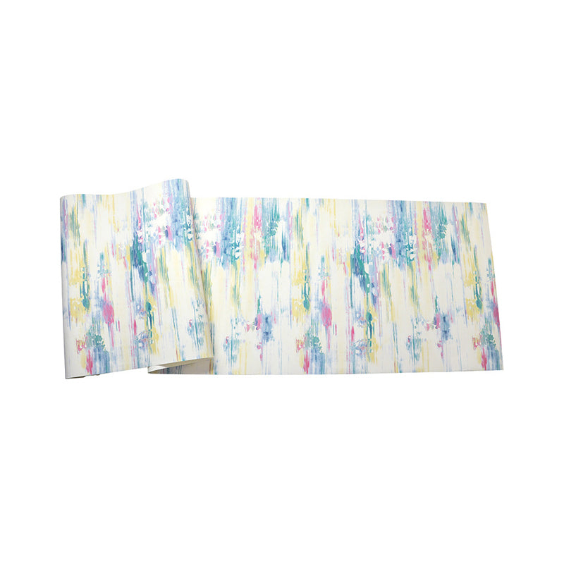 Frendorf | Pastel gekleurde aquarel non-paste behang voor de eetkamer, 33'L x 20.5"W