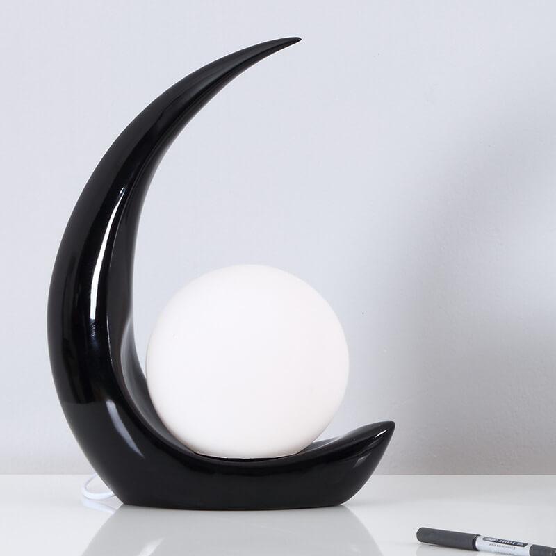 Frendorf | Lunovia LED Tischlampe mit Halbmond-Design | Kreatives Dekolicht | Dimmbar & Vielseitig