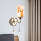 Frendorf | Gold Finish Zylindrische Wandbeleuchtung Idee Modern 1/2-Kopf Lackierte Creme Glass Wandlampe mit Zugkette