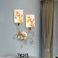 Frendorf | Gold Finish Zylindrische Wandbeleuchtung Idee Modern 1/2-Kopf Lackierte Creme Glass Wandlampe mit Zugkette