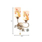 Frendorf | Gold Finish Zylindrische Wandbeleuchtung Idee Modern 1/2-Kopf Lackierte Creme Glass Wandlampe mit Zugkette