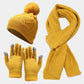 Frendorf | Dreiteiliges Set aus Herbst- und Wintermützen, Schals und Handschuhen