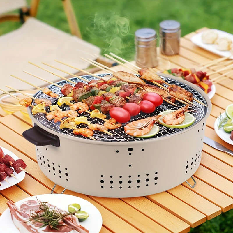 Frendorf | GrillMate Kompakte Rauchfreie Elektrische Grill – Für Innen- und Außenküche