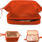 Frendorf | Abiudeng Große Make-up Tasche, Doppelschicht Kosmetiktasche, Reise Make-up Tasche, Leder Make-up Tasche, Kosmetische Reisetaschen, Tragbare Leder Kulturbeutel, Geräumige Kosmetiktasche für Frauen und Mädchen