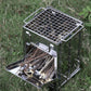 Frendorf | Outdoor Klappholzofen Mini Edelstahl Grill Camping Picknick