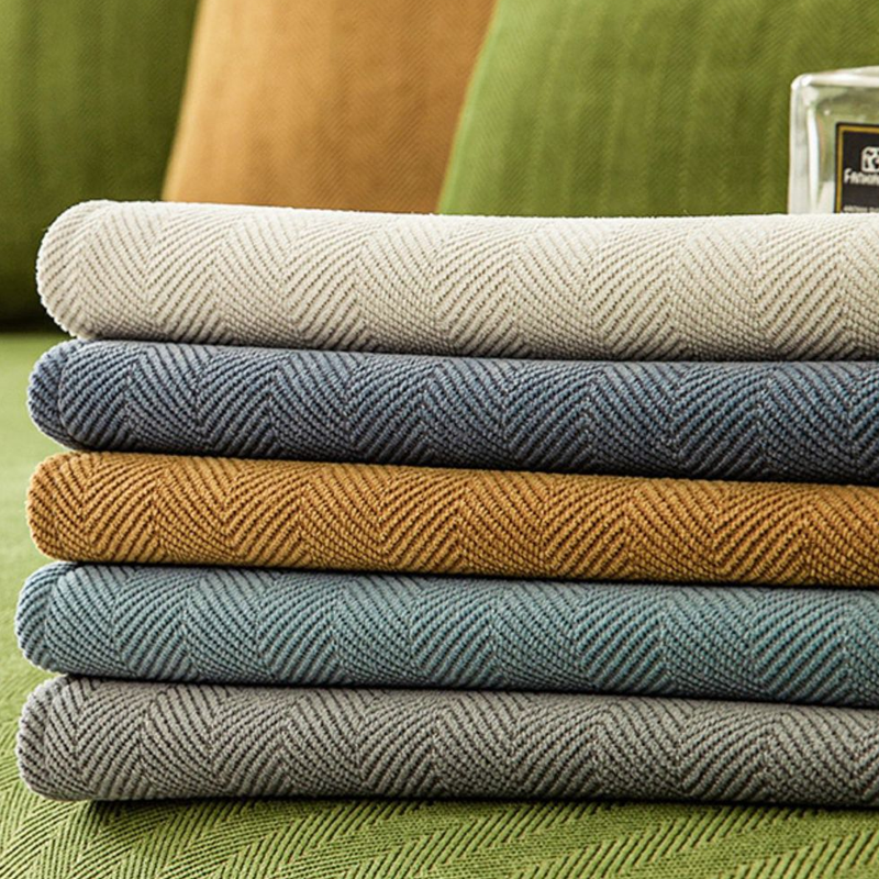 Frendorf | Fischgrät Chenille Stoff Möbel Schutz Sofa Bezug