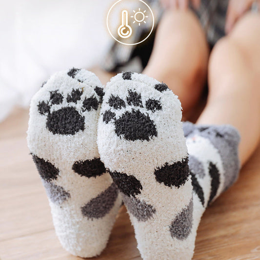 Frendorf | Warme, weiche Socken mit Katzenpfoten