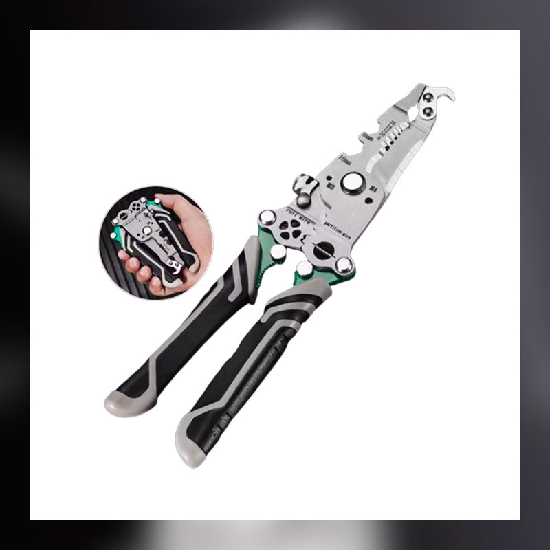 Frendorf | 18-in-1 faltbarer Abisolierer für Drähte, Schneiden, Crimpen und mehr