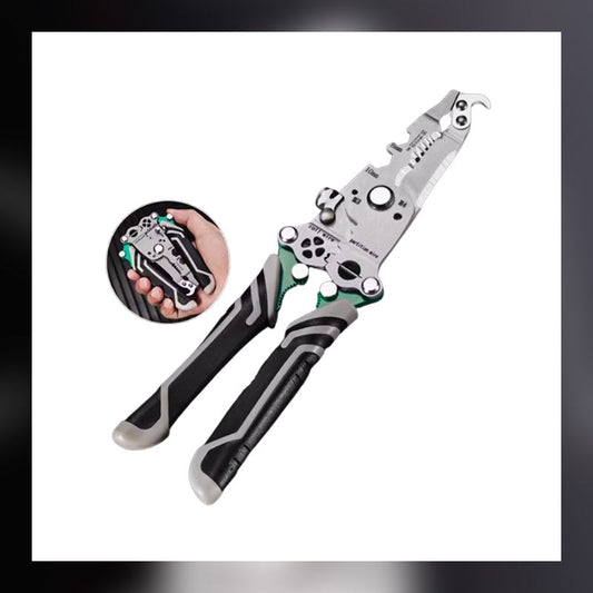 Frendorf | 18-in-1 faltbarer Abisolierer für Drähte, Schneiden, Crimpen und mehr