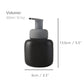 Keramischer Seifenspender, Schäumende Pumpe Badezimmerflasche, Einfaches Design, Nachfüllbare Wiederverwendbare Lotionpumpe für Badezimmer Küche, 300ml/10,1oz